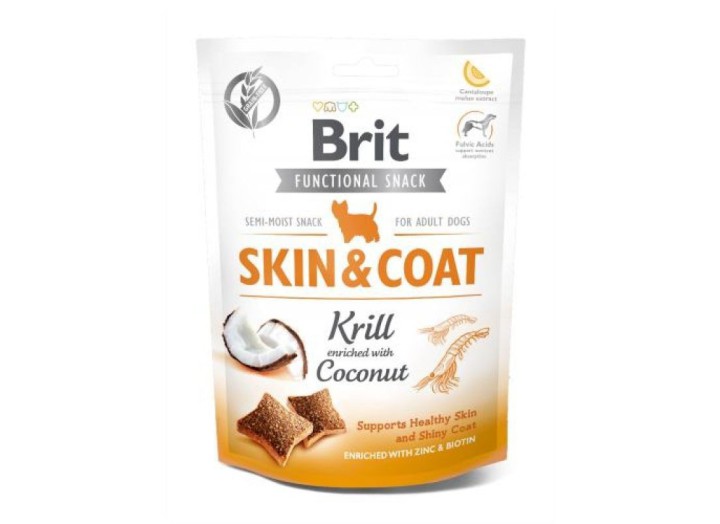 Brit Care Skin Coat Ласощі для підтримки здоров'я шкіри та вовни у собак 150 г