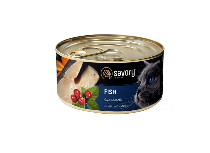 Savory Cat Adult Fish для кішок з рибою 200 г