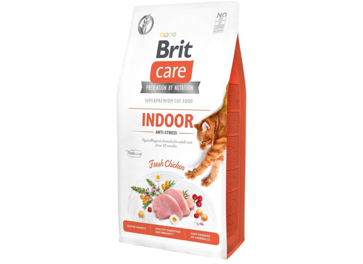 Brit Care Cat Grain Free Indoor Anti-Stress для кішок з куркою 7 кг