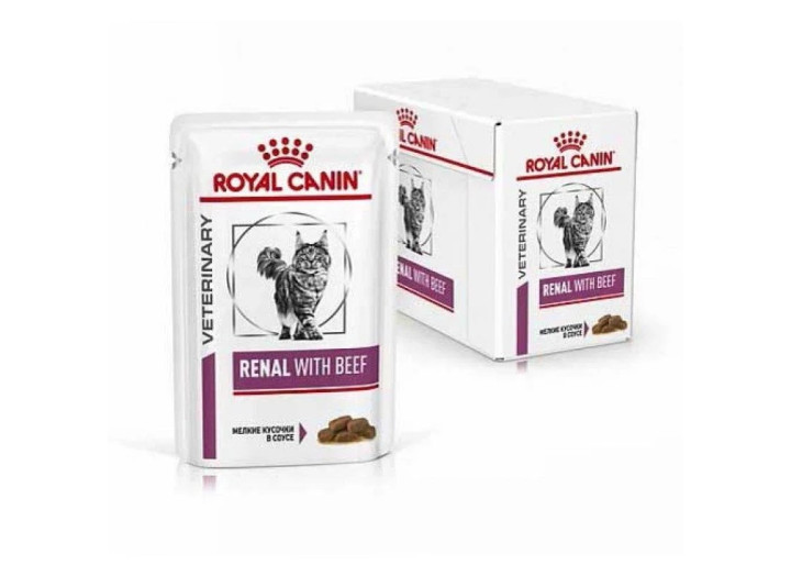 Royal Canin Renal Beef для кошек с говядиной 12х85 г