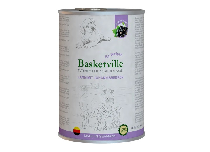 Baskerville Super Premium Lamm Mit Johannisbeeren Ягня та смородина для цуценят 800 г