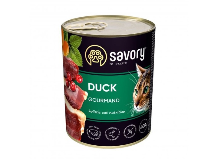 Savory Cat Adult Duck для кішок з качкою 400 г