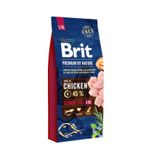 Brit Premium Senior L+XL для собак с курицей 3 кг