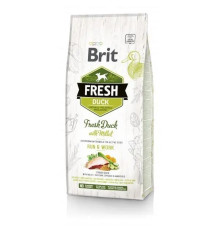 Brit Fresh Duck with Millet Run Work для собак з качкою 12 кг