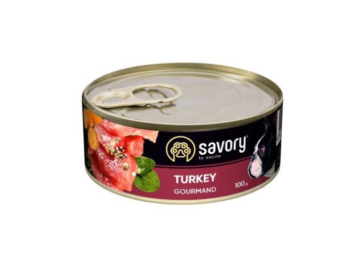 Savory Dog Gourmand Turkey для собак с индейкой 100 г