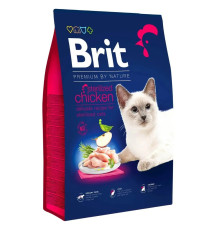 Brit Premium Sterilised Chicken для стерилизованных кошек с курицей 8 кг