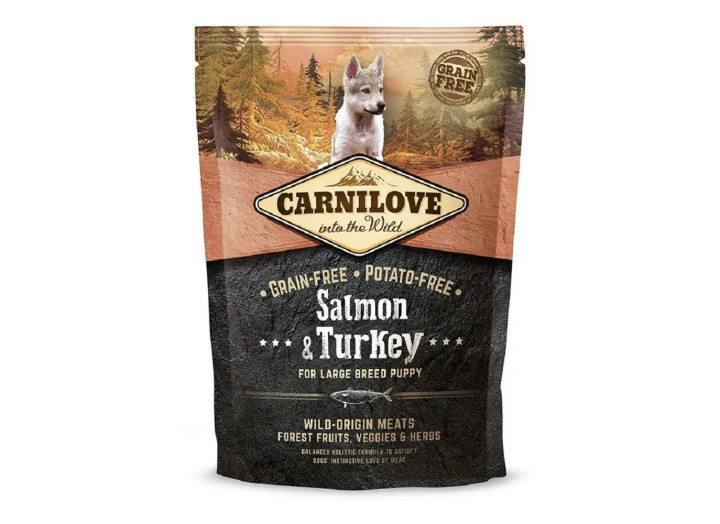 Carnilove Puppy Large Breed Salmon Turkey для цуценят великих порід з лососем 1.5 кг