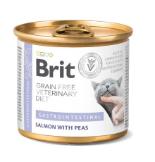 Brit VD Gastrointestinal Cat Cans для кошек с лососем и горохом 200 г