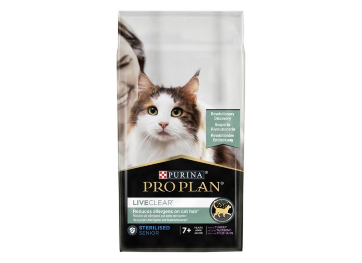 Purina Pro Plan LiveClear Sterilised Senior Turkey для кішок стерилізованих з індичкою 1.4 кг