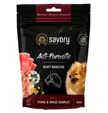 Лакомства Savory Dog Anti-Parasitic Soft Snack с тунцом и диким чесноком для собак 200 г (31324)