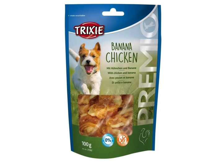 Лакомство для собак Trixie Premio Banana & Chicken, с курицей и бананом, 100 г (31582)
