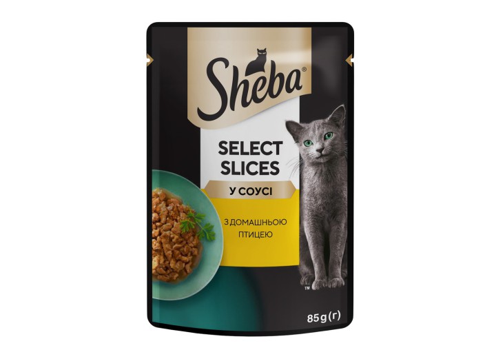 Sheba Slices для кішок з домашнім птахом у соусі 28х85 г