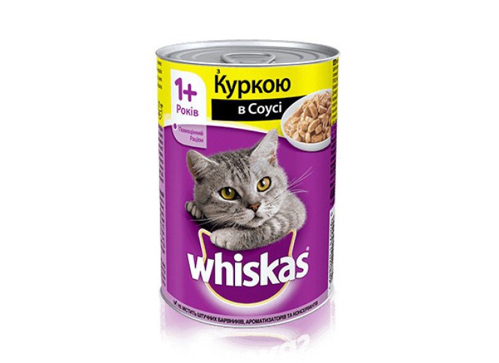 Whiskas шматочки з куркою у соусі 400 г