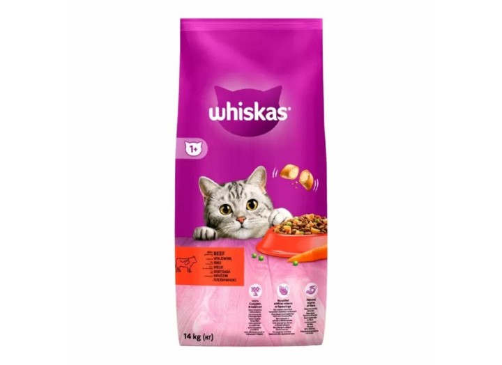 Whiskas для кішок з яловичиною 14 кг