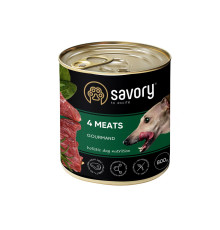 Savory Dog Gourmand 4 Meats для собак із чотирма видами м'яса 800 г