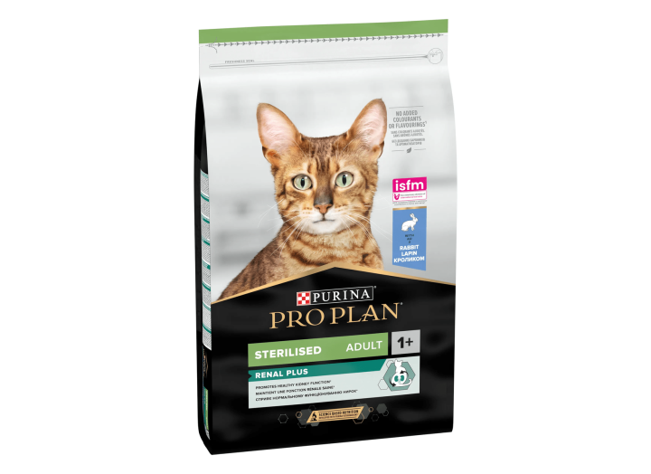 Purina Pro Plan Cat Sterilised Renal Plus Rabbit для стерилизованных кошек с кроликом 10 кг