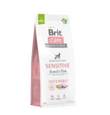 Brit Care Dog Sustainable Sensitive Fish для собак с чувствительным пищеварением, рыба и насекомые 12 кг