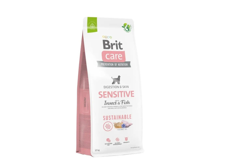 Brit Care Dog Sustainable Sensitive Fish з рибою та комахами 12 кг