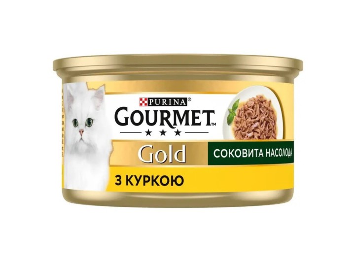 Gourmet Gold Сочное наслаждение для кошек с курицей 24x85 г