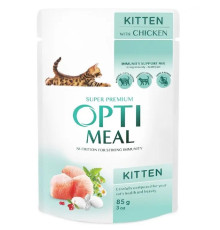 Optimeal Kitten Chicken с курицей для котят 12х85 г