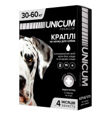 Капли Unicum Рremium от блох и клещей для собак 30-60 кг (1пип)