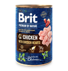 Brit Premium by Nature з курячими серцями для собак 400 г