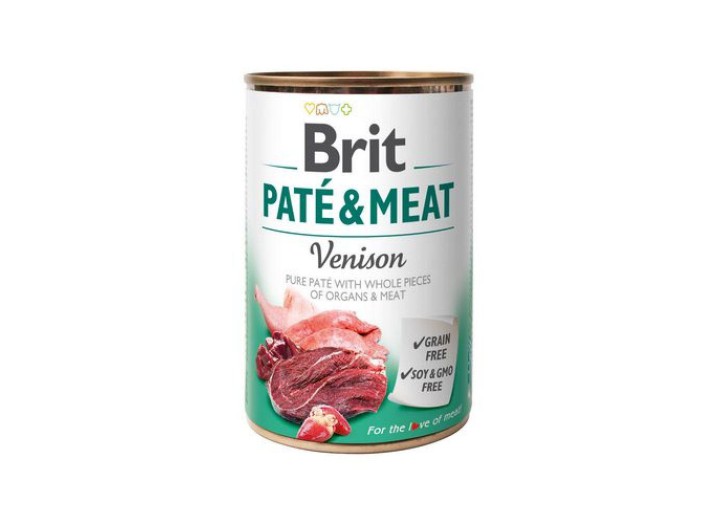 Влажный корм Brit Pate Meat Dog для собак паштет с олениной 400 г