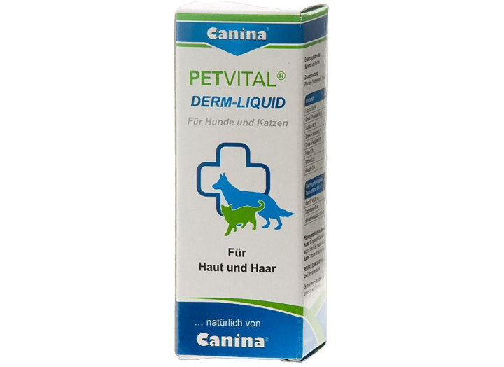 Витаминизированный тоник Canina Petvital Derm-Liquid для кошек и собак, для проблемной шерсти, 25 мл
