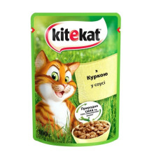 Kitekat пауч для кошек с курицей в соусе 28*85 г фото