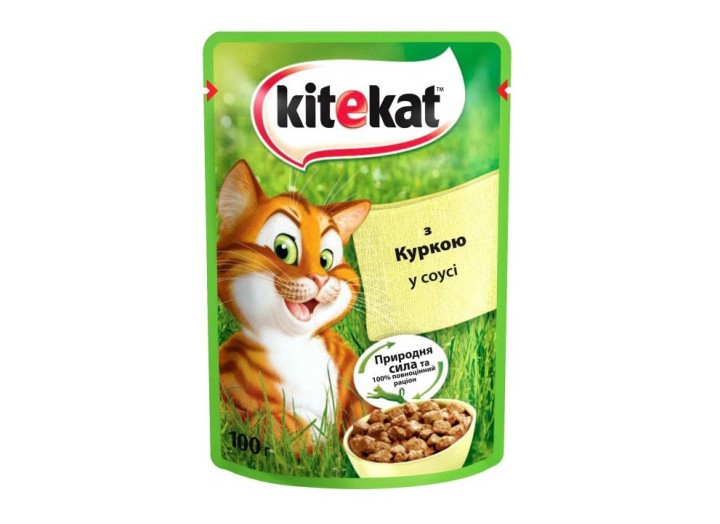 Kitekat пауч для кошек с курицей в соусе 28*85 г