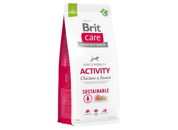 Brit Care Dog Sustainable Activity Chicken для собак с курицей и насекомым 12 кг