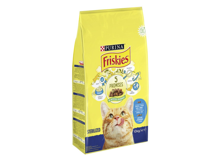 Purina Friskies Sterilised для стерилізованих кішок з лососем та овочами 10 кг