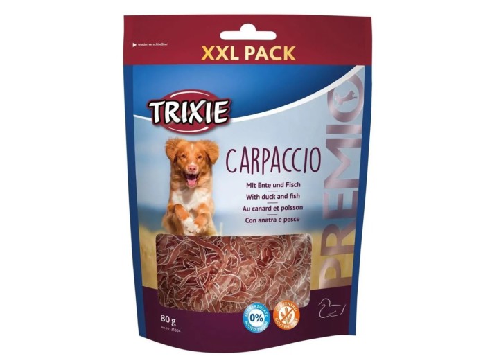 Ласощі для собак Trixie Premio Carpaccio, з качкою та рибою, 80 г (31804)