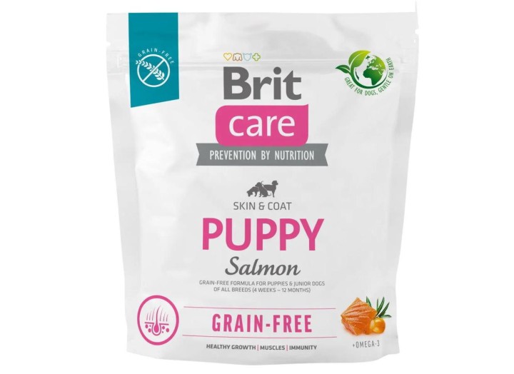 Brit Care Dog Grain-free Puppy для щенков с лососем 1 кг