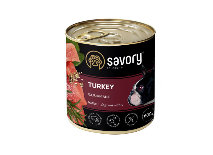 Savory Turkey для собак з індичкою 800 г