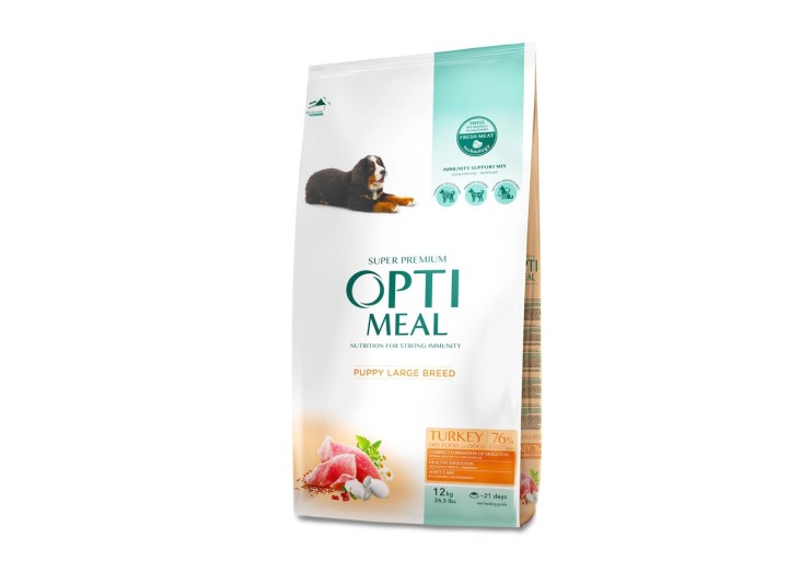 Optimeal Puppy Large Turkey сухий корм для цуценят великих порід індичка 12 кг