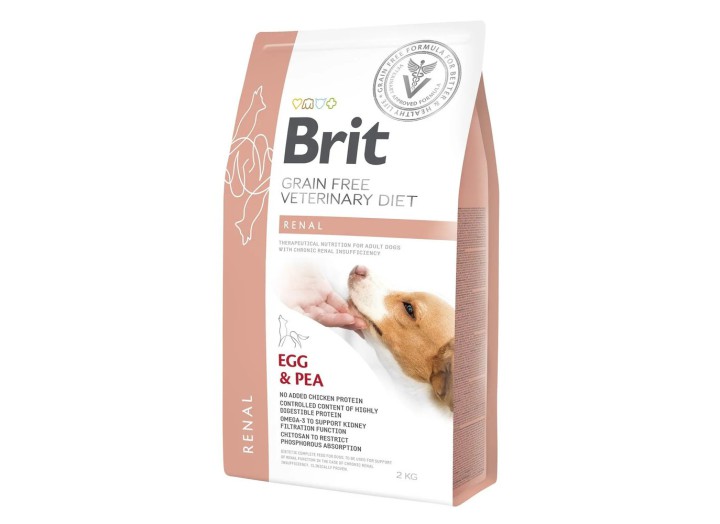 Brit VD Renal Dog для собак з яйцем, горохом та гречкою 2 кг