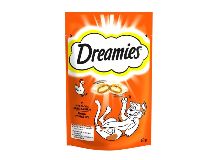 Ласощі Dreamies подушечки з куркою для котів 60 г