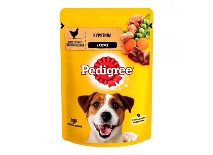 Pedigree Сhicken in sauce пауч для собак с курицей в соусе 24*100 г