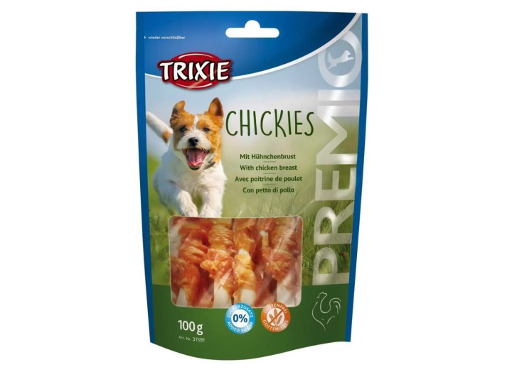 Лакомство для собак Trixie Premio Chickies, с курицей, 100 г (31591)