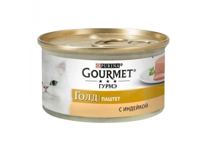 Gourmet Gold для кошек паштет с индейкой 24x85 г