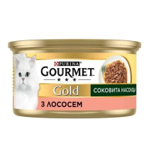 Gourmet Gold Соковита насолода для кішок з лососем 24x85 г