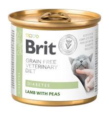 Brit VD Diabetes Cat Cans для кішок з ягням та горохом 200 г