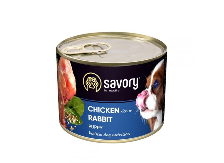 Savory Dog All breeds Puppy Rabbit Chicken для щенків з курицею і кроликом 200 г