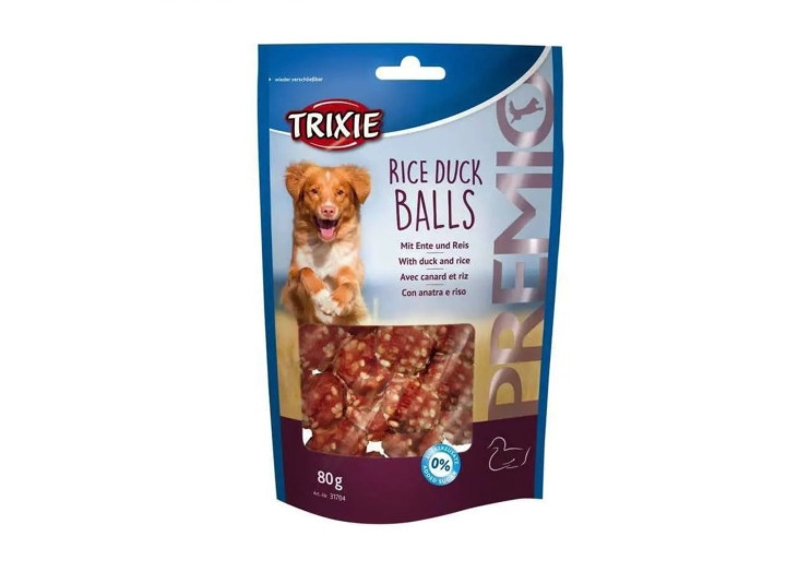 Лакомство для собак Trixie Premio Rice Duck Balls, с уткой и рисом, 80 г (31704)