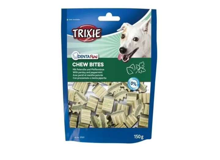 Лакомство для собак Trixie Denta Fun Chew Bites, с петрушкой и мятой, 150 г (31501)