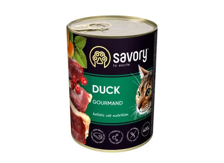 Savory Cat Adult Duck для кішок з качкою 400 г