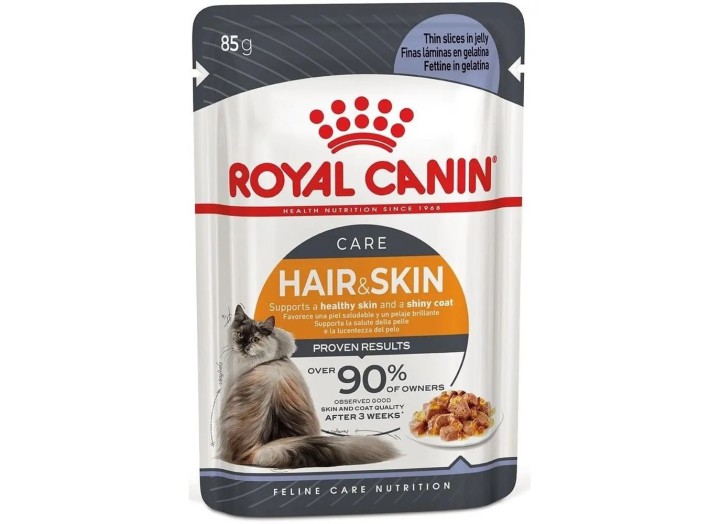 Royal Canin Hair & Skin Care wet in jelly в желе для котів 12х85 г