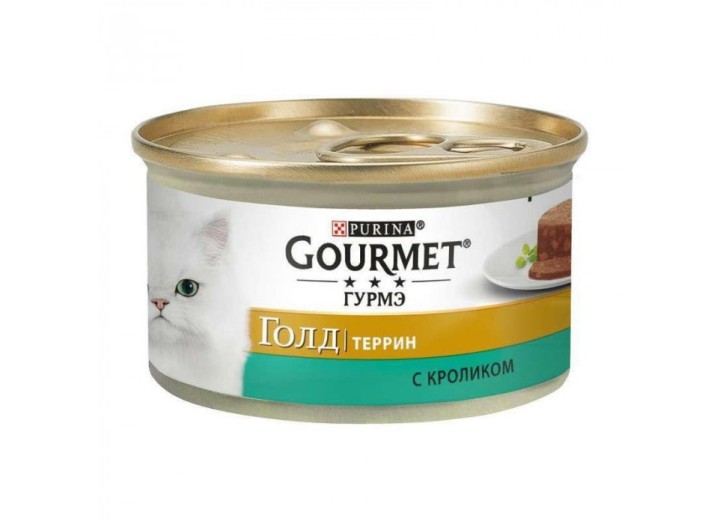 Gourmet Gold для кішок з кроликом, шматочки в паштеті 24x85 г