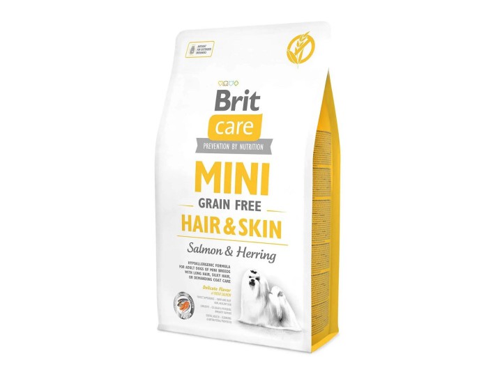 Brit Care Mini Grain Free Hair & Skin для собак з лососем 2 кг